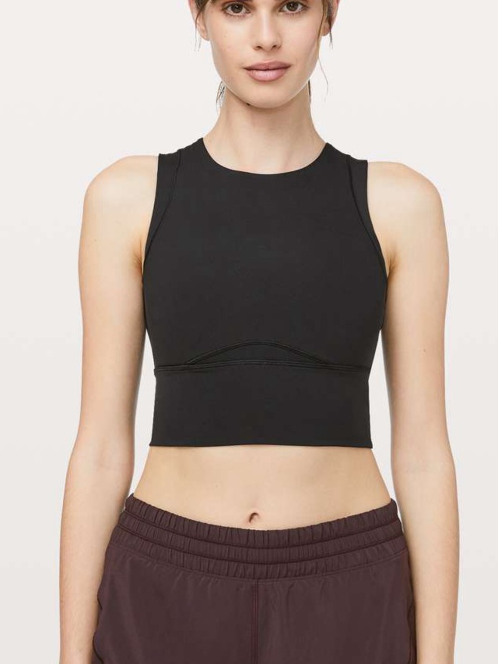 lululemon Kick Serve Sweat Longline Bra Tank Black